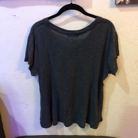 Wildfox Red Heart Tokyo Lounge Tee Shirt Grey Gray Small - Picture 6 of 6